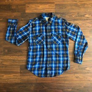 Arizona Jean Company Flannel Plaid Shirt EUC Like New